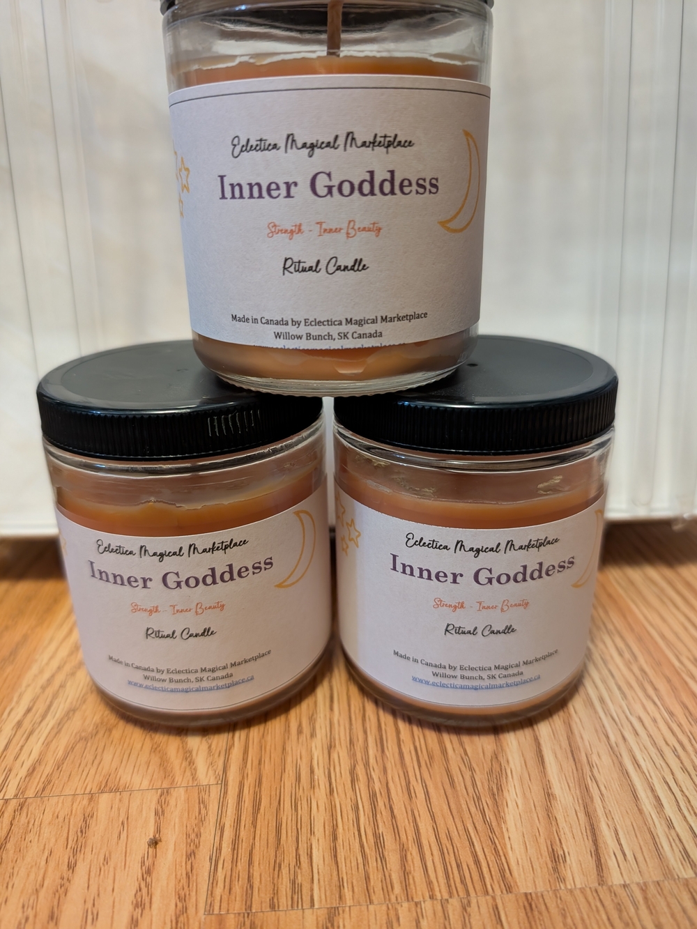 Inner Goddess Ritual Candle - Orange Jar Candle by